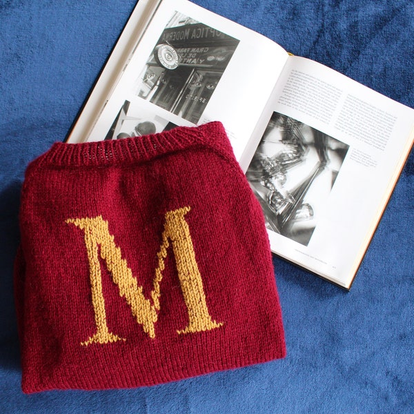Suéter con monograma Weasley inspirado en Harry Potter tejido a mano, jersey Weasley - suéter Gryffindor, suéter Slytherin, suéter Ravenclaw