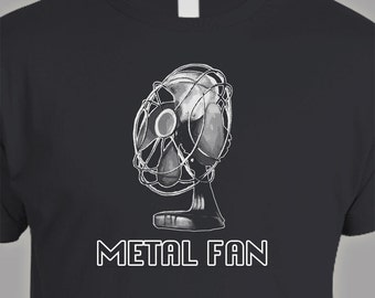 FAN di metallo schermo stampato t-shirt nero Taglie S-M-L-XL - maglietta scherzo - Mens regalo divertente