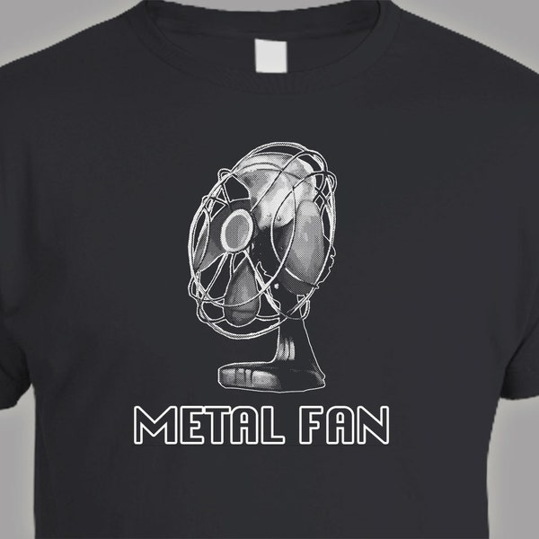 METAL FAN screen printed t-shirt black sizes S-M-L-XL - Joke Shirt - Mens Funny Gift