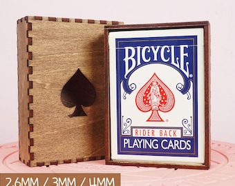 Estuche para baraja de cartas Bicycle con archivo cortado a láser