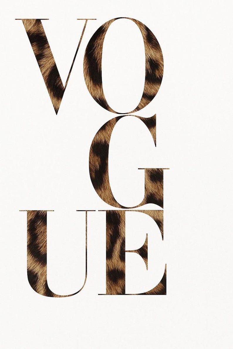 Cheetah Print Vogue Wall Print - Etsy