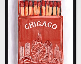 Matchbook Chicago Wall Art