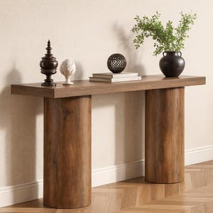 Minimalist Solid Wood Console Table: Modern Entryway Furniture