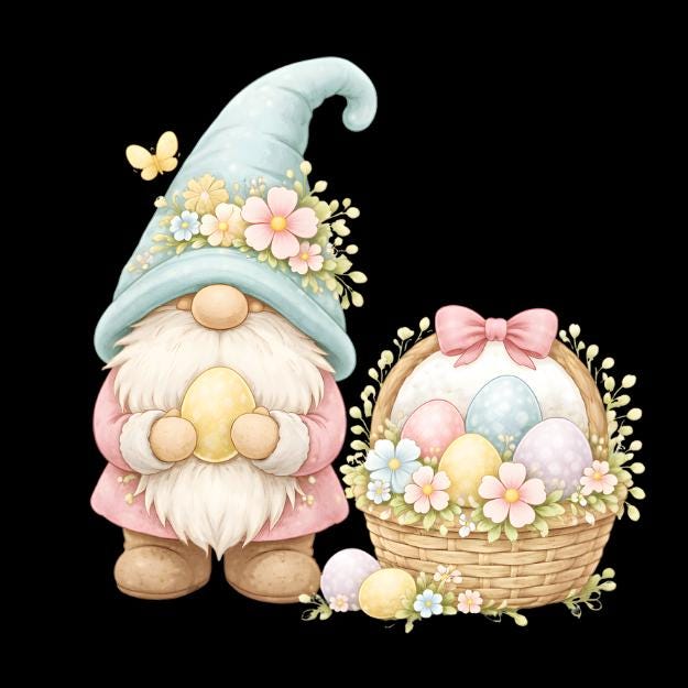 Easter Clipart Bundle | Spring Flowers, Bunnies, Eggs (PNG, SVG Digital ...