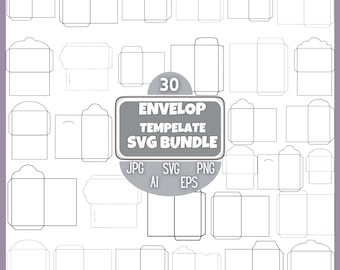 Envelope Template PNG Clipart Bundle:  (Digital Download)