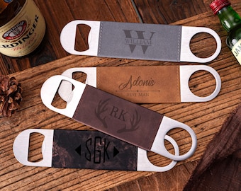 Personalized PU Leather Bottle Opener,Groomsmen Gift for Men,Customized Party Souvenir,Party Favor, Groomsmen Proposal,Groomsman Gift