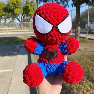 Mini Superhero Amigurumi Pattern,Crochet Spiderman DIY Toy,Spider Hero Plushie Tutorial,Marvel-Inspired Crochet Pattern