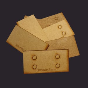 30x60mm Rectangle MDF Base x30