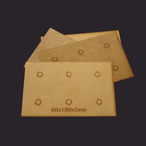 60x100mm Rectangle MDF Base x5