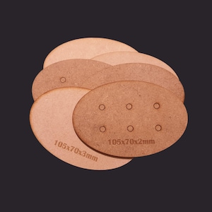 105 x 70 mm ovale MDF-Basis x5