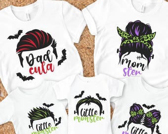 Halloween Shirt, Dadcula Shirt, Momster Shirt, Matching Shirt For Family, Little Monster Shirt, Halloween Matching Shirt, Spooky Family