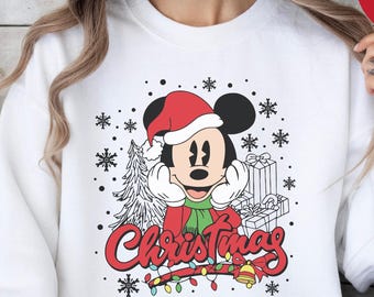 Mickey's Merry Christmas Sweatshirt, Mickey Mouse Xmas Sweater,Disney Christmas Family Matching Shirt,Disney Holiday Shirt,Merry Xmas