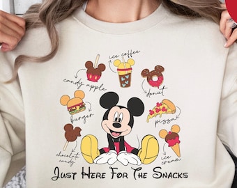 Mickey Mouse Snacks Shirt,Just Here For The Snacks Shirt, Disney Magical Kingdom Shirt,Trip Shirt,Disney Foods Shirt,Epcot World Shirt