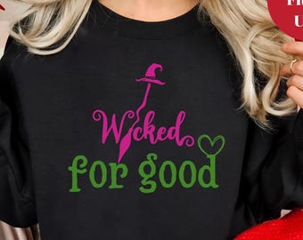 Wicked Glitter Bunt Sweatshirt, Witchy Besen Hoodie, Zauberstab Hoodie, Niedliche Hexe Ästhetik, Geschenk für Sie, Weihnachtsgeschenk
