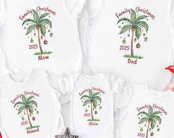 Custom Family Christmas 2025 T-Shirts: Matching Pajamas, Family Christmas 2025 Making Together Shirt, Custom Christmas Pajamas Shirt