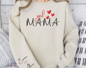 Sudadera personalizada para mamá, camiseta minimalista para mamá, regalo de Navidad para mujer, camiseta para el Día de la Madre.