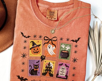 Comfort Colors® Halloween Shirt, Halloween Shirt, Retro Ghost Shirt, Cute Fall Shirt, Women's Halloween Tee, Pumpkin Season Tee, Cute Ghost