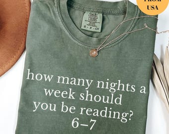 Reading 6-7;Funny Comfort Colors T Shirt, Teacher Shirt, School Librarian Shirt, English Teacher Shirt, Funny 67 Shirt