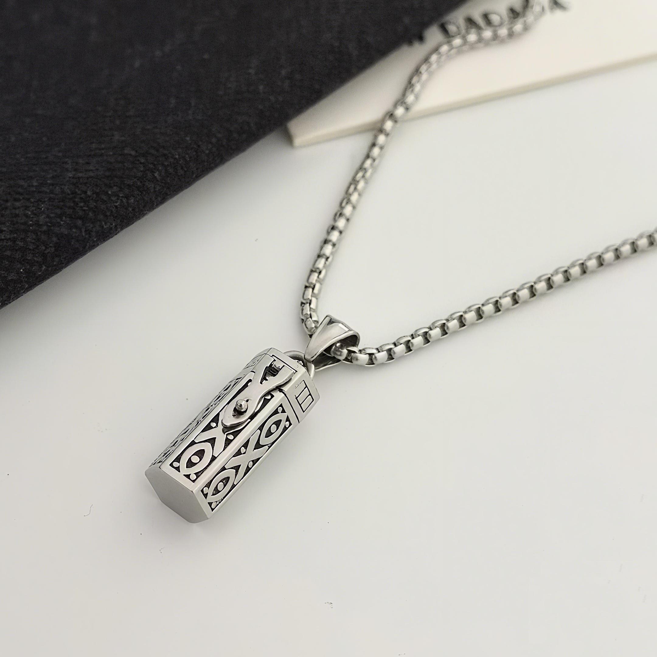 Ciondolo Urna In Argento Sterling Per Ceneri – Gioiello Commemorativo Personalizzabile Con Incisione – Regalo Per Ricordo - 5