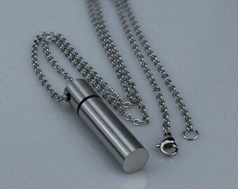 Naszyjnik z urną kremacyjną ze stali nierdzewnej: pamiątka z prochami