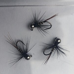 3 pezzi coda di fagiano hackle morbido beadhead ninfa europea 3,5 mm misura 12