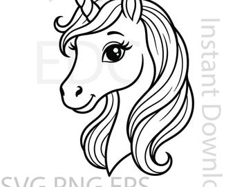 Cute Unicorn Icon Svg Png,