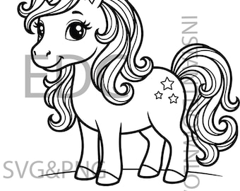 Unicorn SVG PNG, Baby Unicorn Digital Cut File for Cricut & Silhouette, Kids Birthday Party Decor, Instant file Unicorn Clipart for Crafts