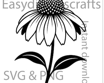 Coneflower Stem Svg Png, Coneflower svg