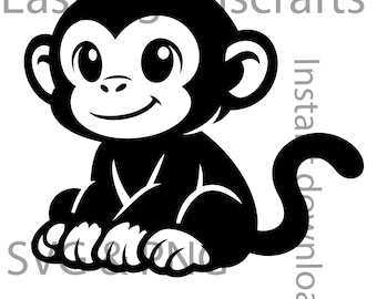 Cute Monkey Svg Png,Monkey silhouette