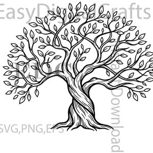 Olive Tree SVG PNG Digital Cut File, Garden Decor, Cricut & Silhouette Design, Printable Art, Nature Lover Gift, Instant Download