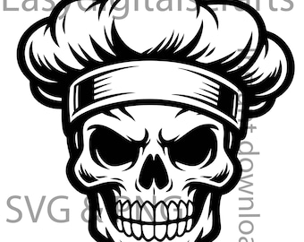 Chef skull Hat Svg Png,skull svg, chef svg icon