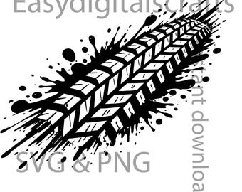 Muddy Tire Track Svg Png,digital muddy design