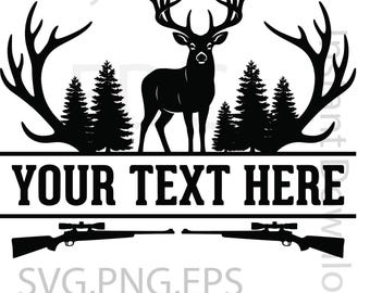 Deer Hunting Monogram SVG PNG,custom deer svg