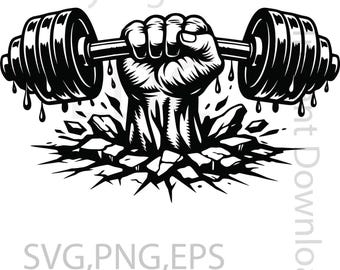 Gym Fist SVG PNG,Bodybuilding svg, gym svg designs
