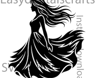 Frozen Elsa Svg Png,elsa svg, women silhouette , girl silhouette  svg,