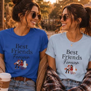 Best Friends Halloween Shirt, Matching Bestie Shirts, Retro Ghost Witch Devil Tee, Cute Spooky Season Shirt, Halloween Friend Gift