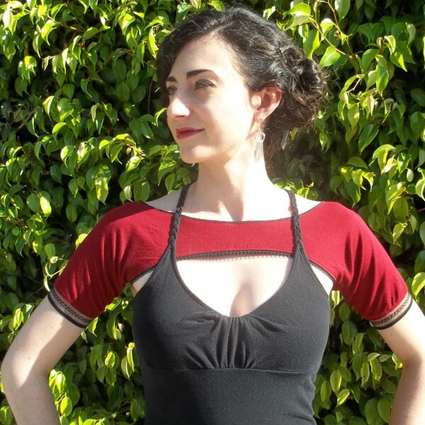 Shorty Shrug in Oxblood