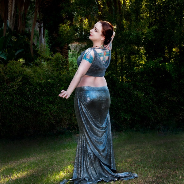 Vintage Mermaid Sheer Midi Skirt main image 0