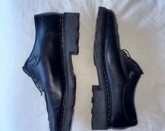 Paraboot Black Leather vintage oxfords Women's US 9 Made in France