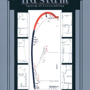 Haslam System of Dresscutting:  Chart Curve Foundation Pattern Drafting Book for Making 1920s, '30s, 40s & 50s Fashions.