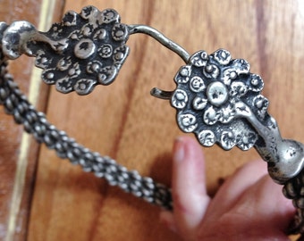 Large Berber Bellydance Tribal Upperarm Bracelet with Peacock decoration