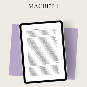 GCSE English Literature - Macbeth (Leadership) Grade 9 Model Essay