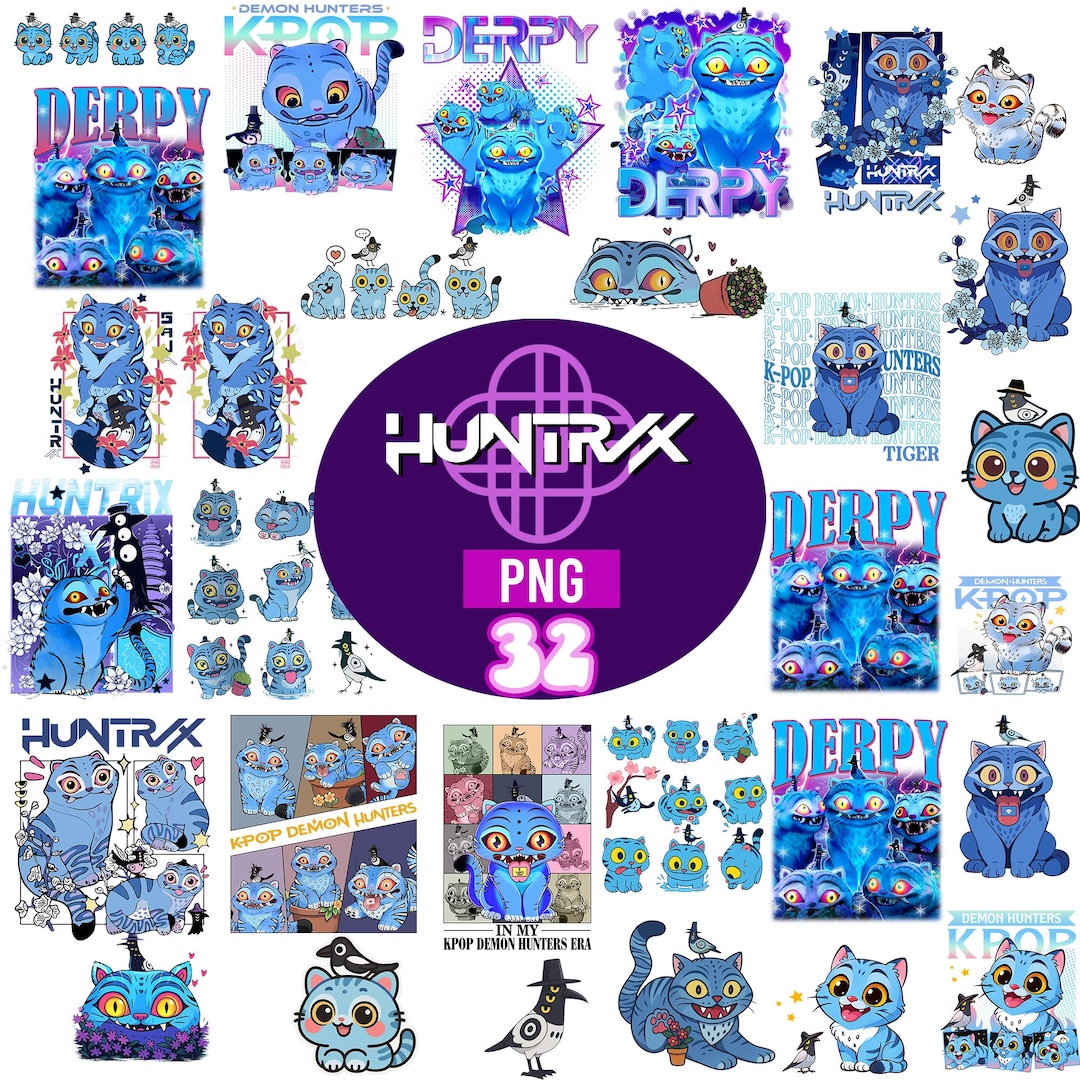 Plus de 30 fichiers Kpop Demon Hunters Png Bundle, Derpy the Tiger Bird ...
