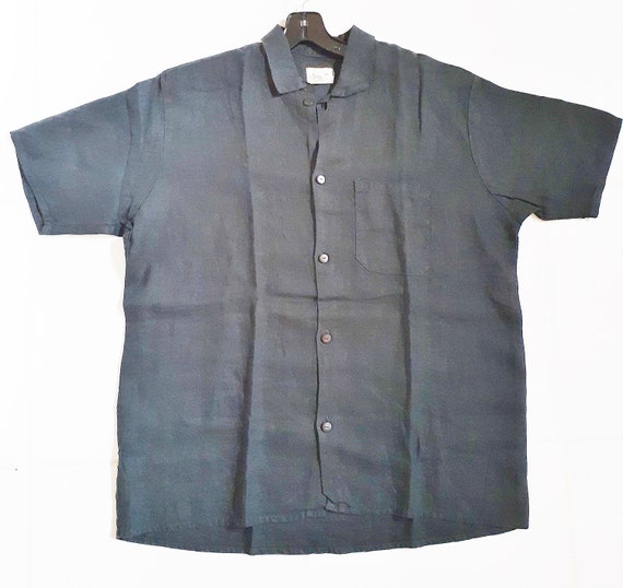 FLAX Womens 100% Linen Button Down Camp Shirt Sho… - image 1