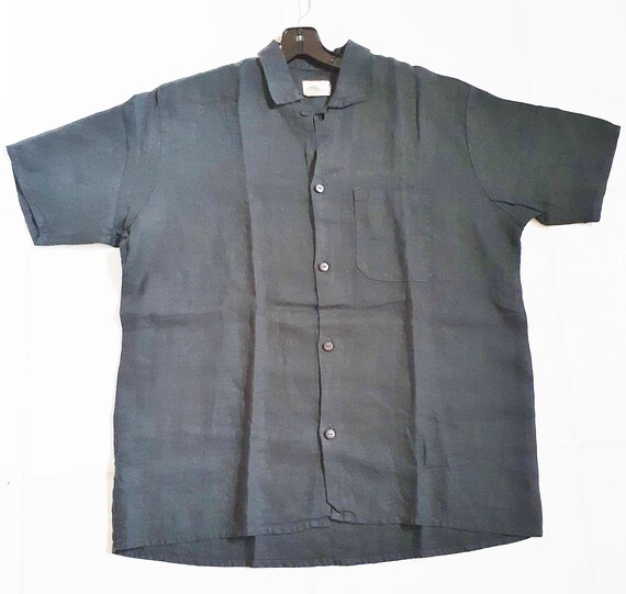 FLAX Womens 100% Linen Button Down Camp Shirt Sho… - image 2