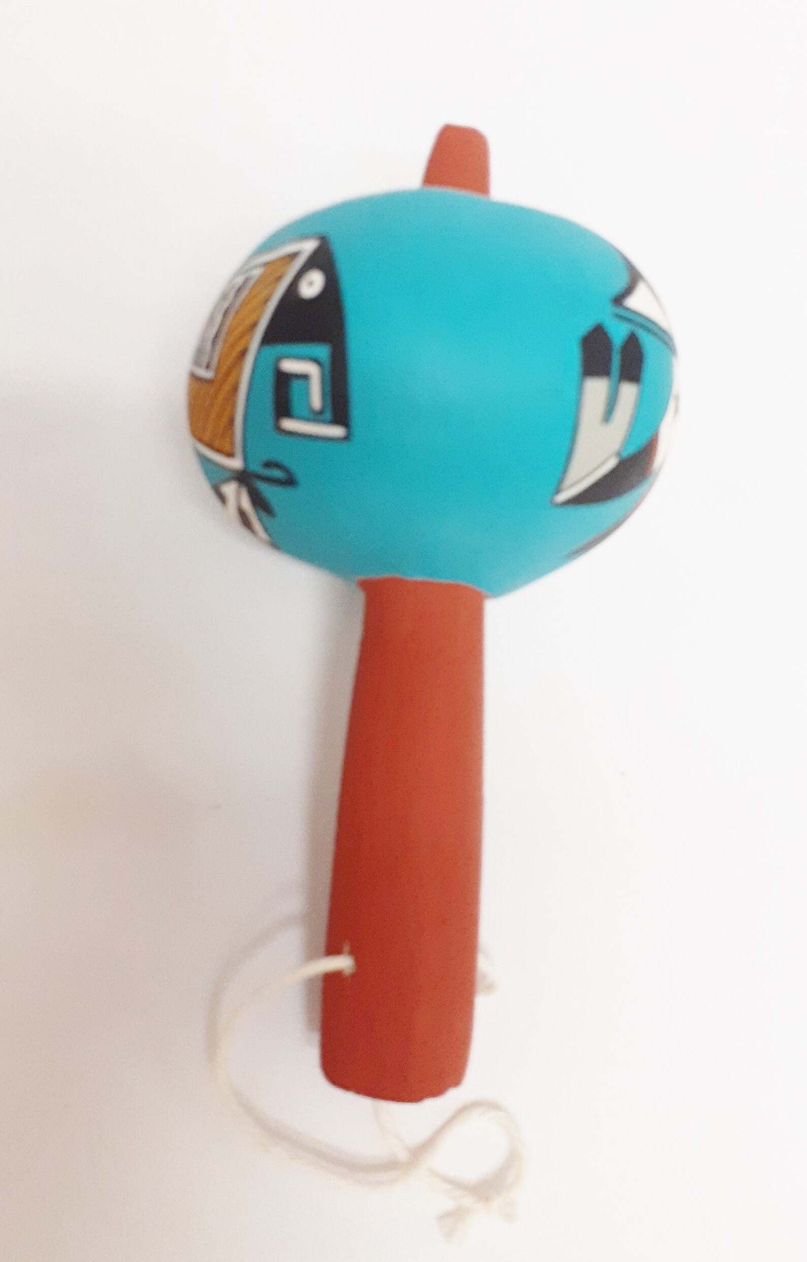 Indian Tribal Inspired Hand Painted Rattle 7
