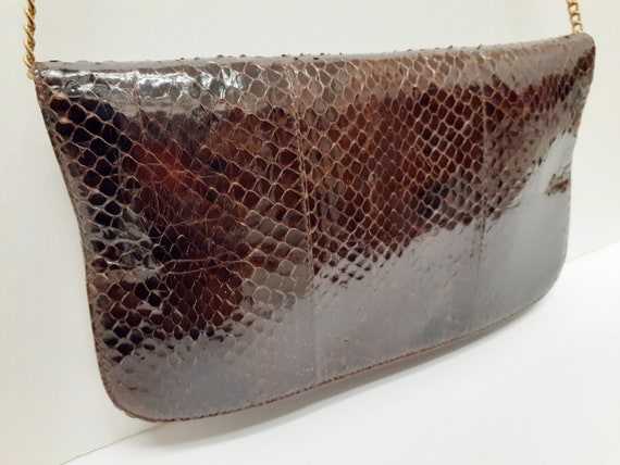 Vintage NWT Snakeskin Leather Crossbody Bag Shoul… - image 7