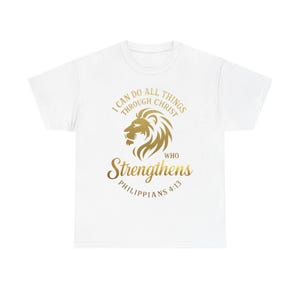 Inspirational Lion Christian Tee: Faith-Based Unisex Apparel