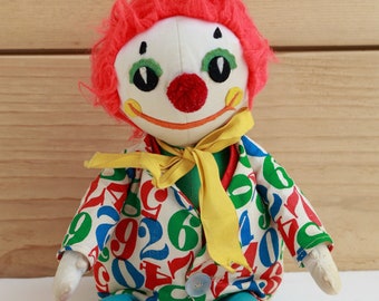 Lil&#39; Buttons - R. Dakin & Co. - San Francisco - Learning Toy - Clown Doll - 1968
