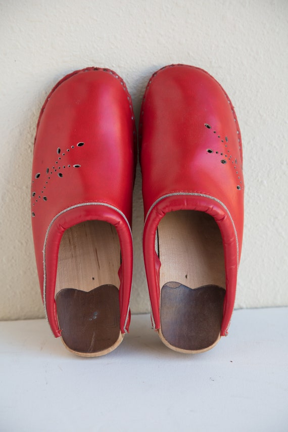 Red Troentorp Clogs, Christmas Clogs, Wooden Clog… - image 3